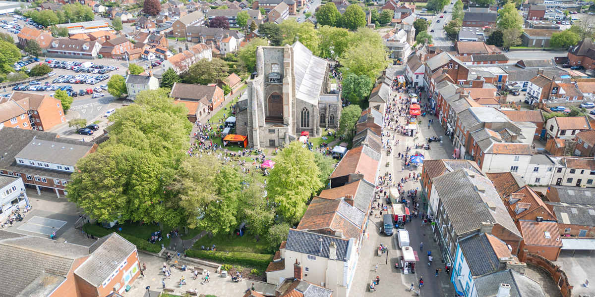 North Walsham Children's Day aerial (Jamie Hatch)