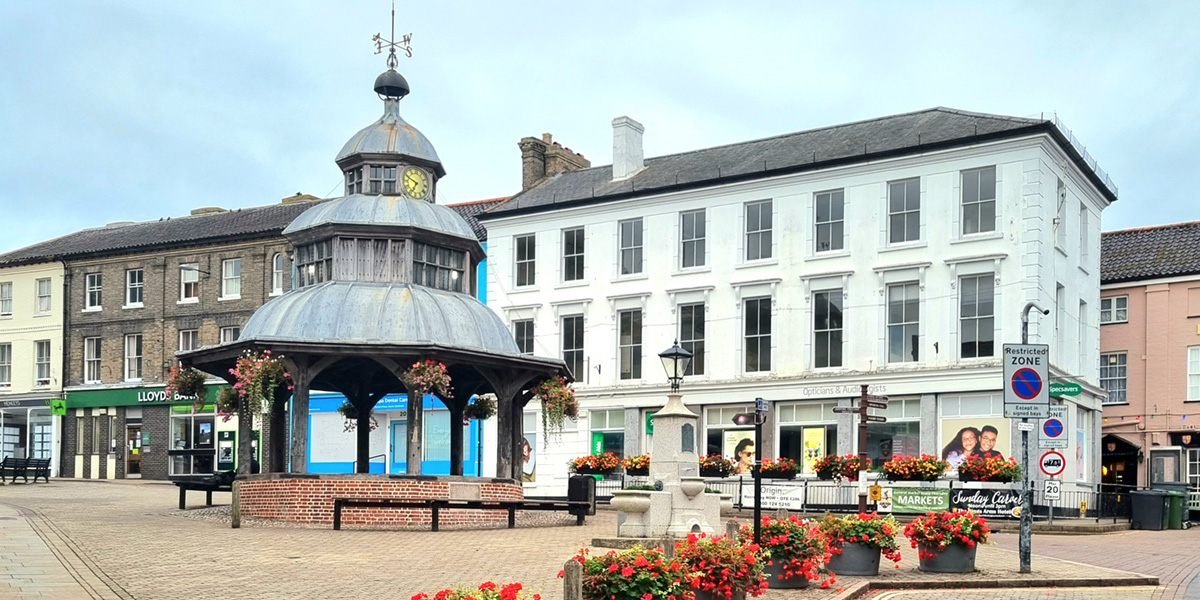 North Walsham Precinct in snow