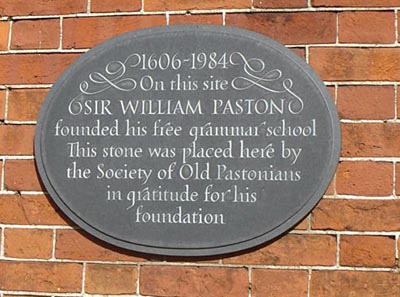 Paston Commemorative Plaque