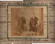 North Walsham Draughts Club Team Winners of the Association Cup in 1893.... 58 Games won, 22 drawn and 20 lost.
