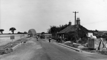 Norwich Road roadworks at Monument Cottage