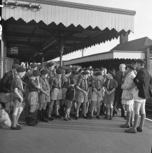 Scouts at North Walsham Main Station