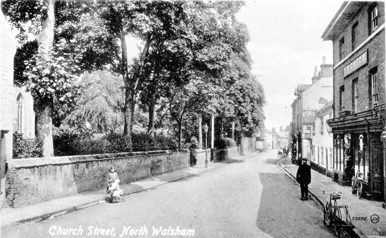 Photograph. Church Street, North Walsham (North Walsham Archive).