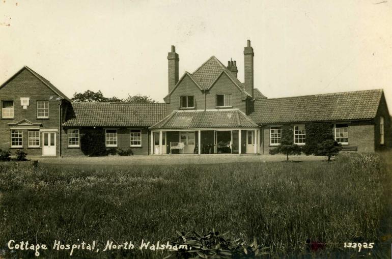 Photograph. Cottage Hospital, Yarmouth Road, North Walsham (North Walsham Archive).