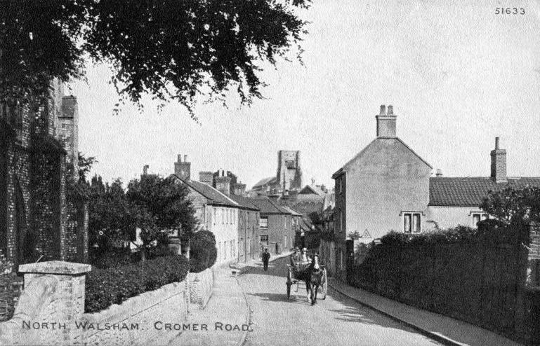 Photograph. Cromer Road, North Walsham (North Walsham Archive).