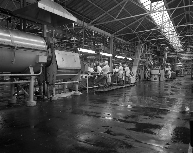 Photograph. HP Smedleys Factory Floor, Norwich Road (North Walsham Archive).