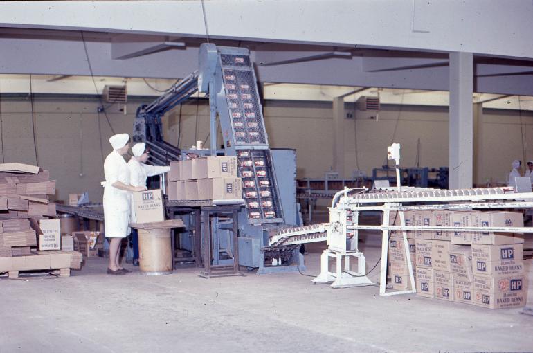 Photograph. HP Smedleys Factory Floor, Norwich Road (North Walsham Archive).