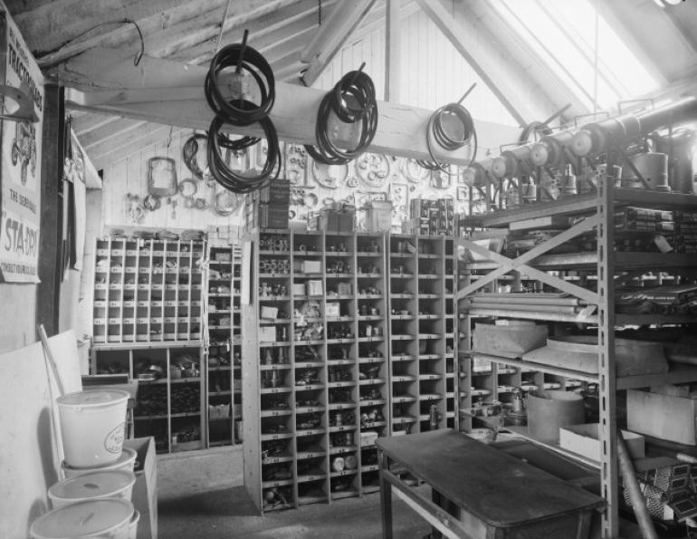 Photograph. Internal Randells Foundry, Bacton Road, North Walsham (North Walsham Archive).