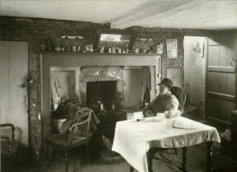 Photograph. Robert Hannant at the Bluebell Pub, Bacton Road (North Walsham Archive).