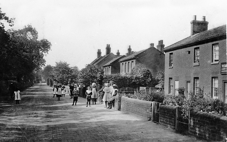 Photograph. A view of New Road in 1911 (North Walsham Archive).