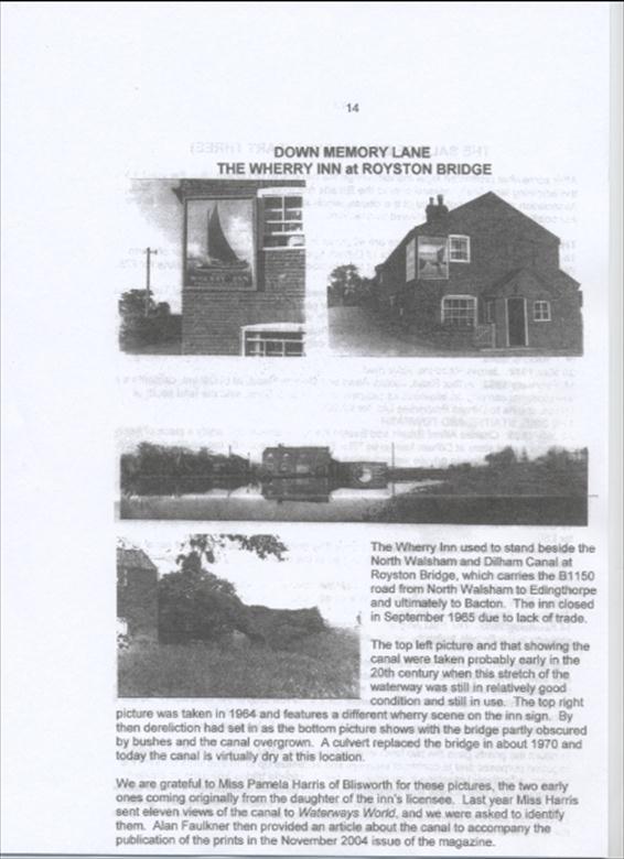 Photograph. Views of the Wherry Inn during the 1900's (North Walsham Archive).