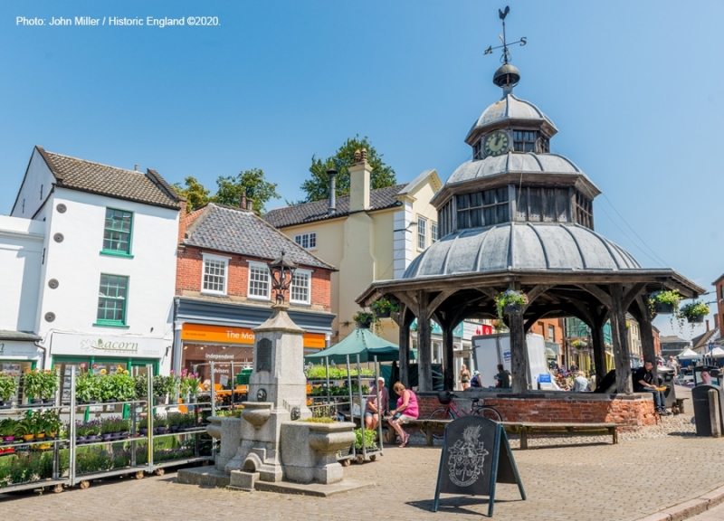 North Walsham Market Place and Market Cross 2020